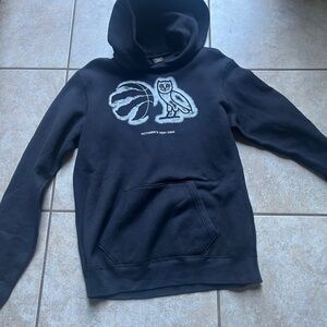 OVO Black Sweatshirt with Owl and Basketball Design